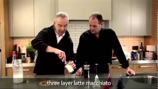 aerolatte  milk frother makes three layer caffè latte macchiato [upl. by Tamar513]