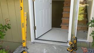 Jeld Wen Front Door Installation  Really crappy products and craftsmanship PART 1 [upl. by Shaer]