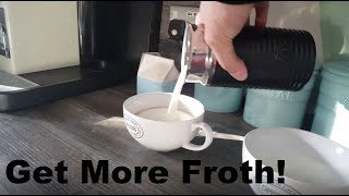 How to Get More Froth from Your Nespresso Coffee Aeroccino  Nespresso tips and help [upl. by Aholla394]