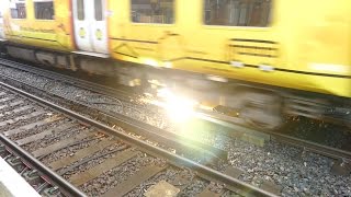 Merseyrail 507 009 making arcs at Birkdale station [upl. by Arv]